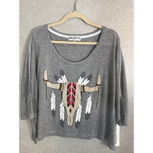 Wildfox Aztec Tribal Bull Head Top